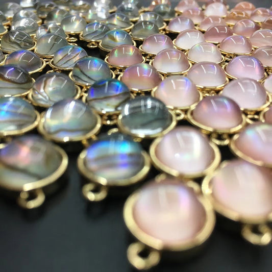 Natural Semi-precious Stone Abalone White Shell Pendant