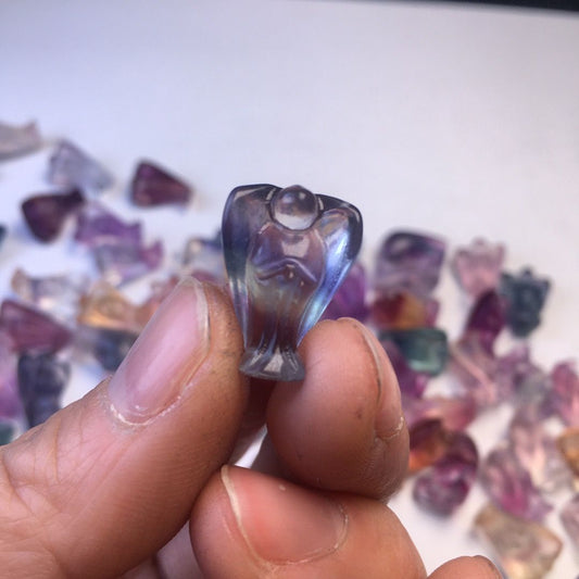 Fluorite angel (free drilling)