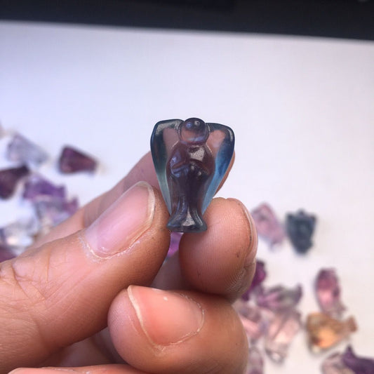 Fluorite angel (free drilling)