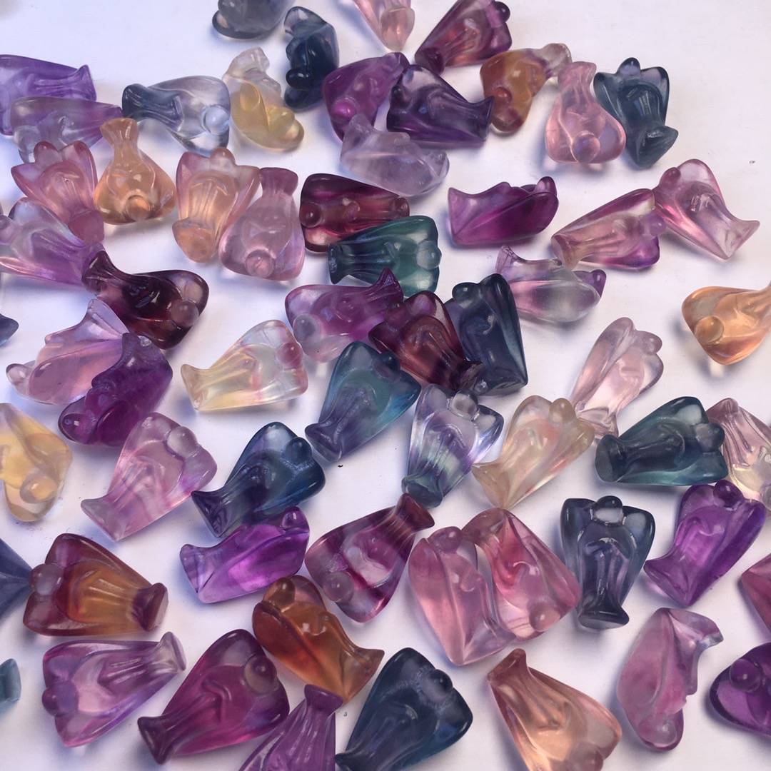 Fluorite angel (free drilling)