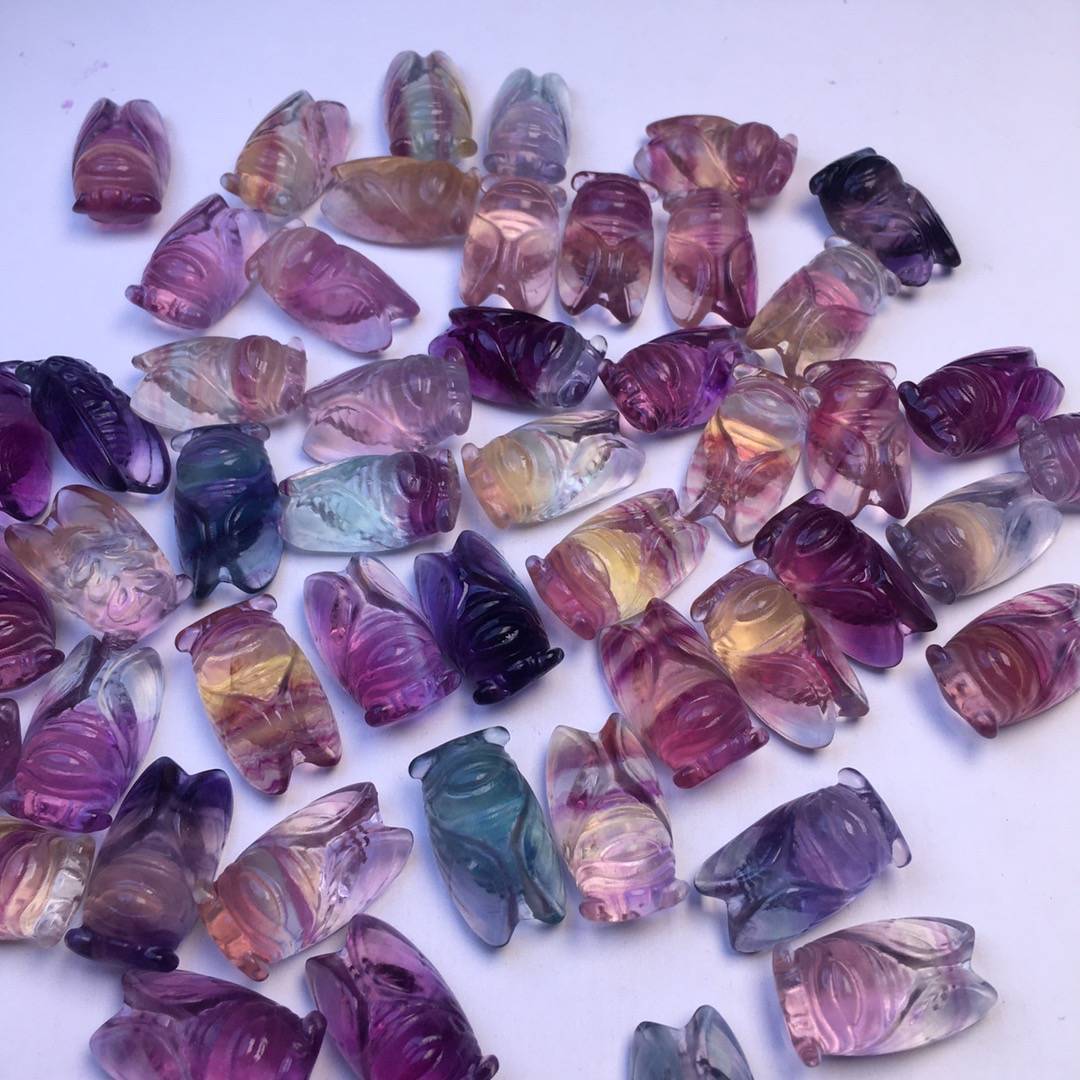 Fluorite cicada (free drilling)