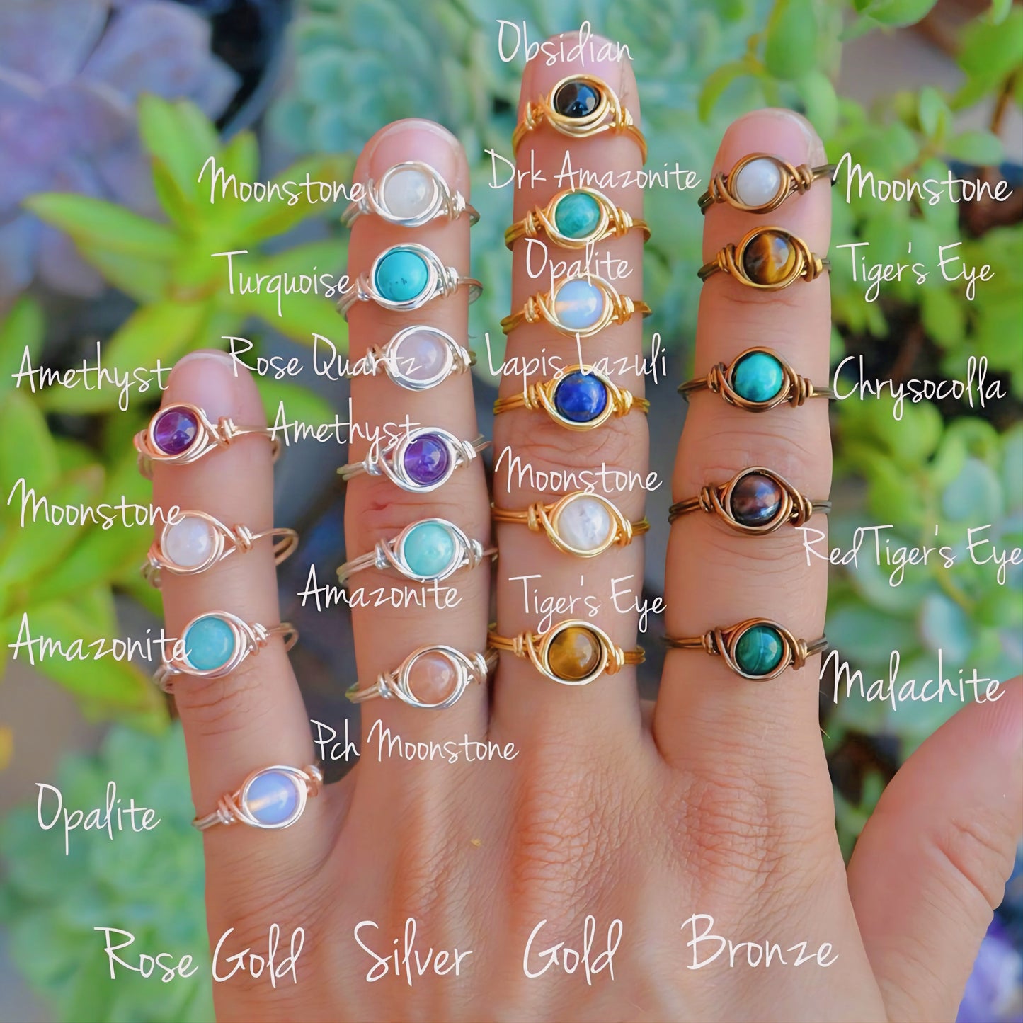 Rings of various materials