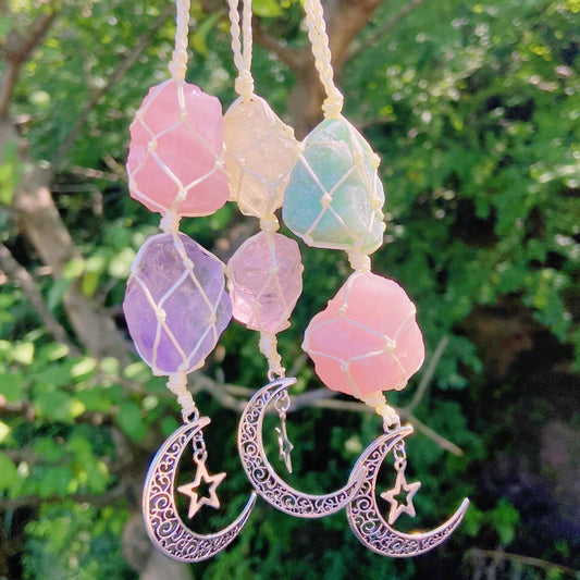 Crystal Stone Hand-woven Bag Car Hanging