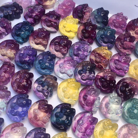 Fluorite Bear Pendants