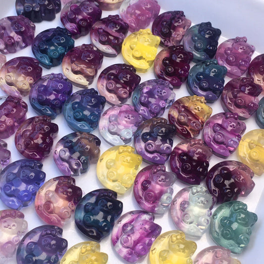 Fluorite Bear Pendants