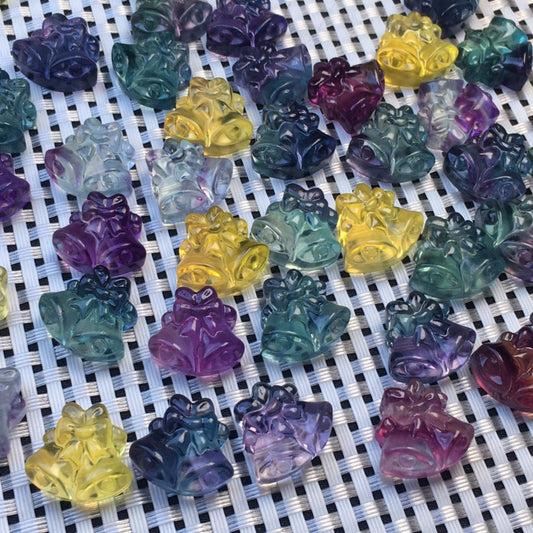 Fluorite Christmas Bell Pendants