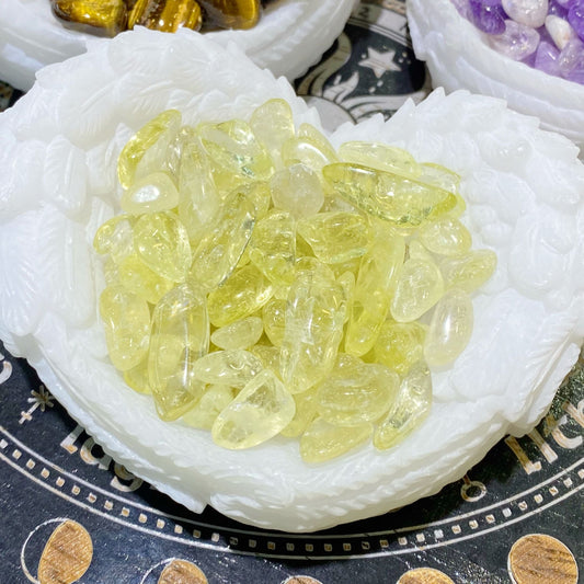 Yellow Tiger Eye/Amethyst/Citrine chips/Evil Devil's Eye Bag