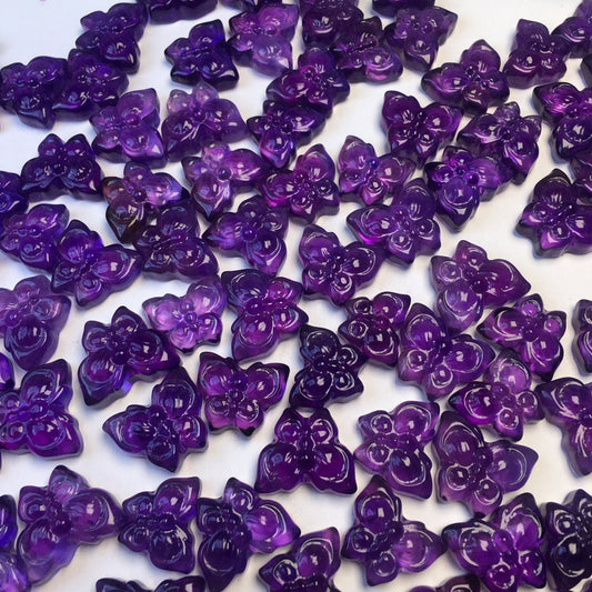 Amethyst Butterfly Pendant (free drilling)