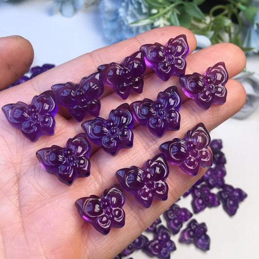 Amethyst Butterfly Pendant (free drilling)