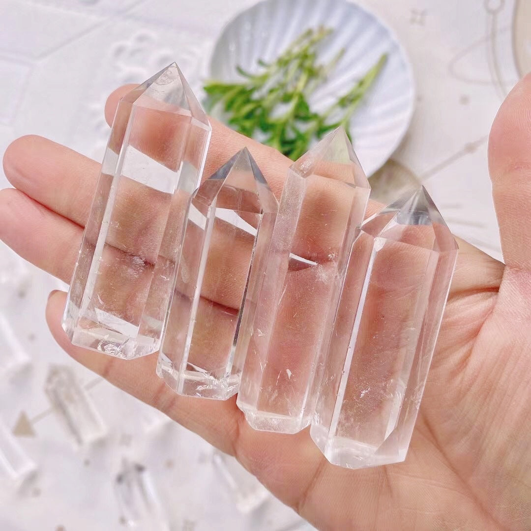 Clear quartz towers