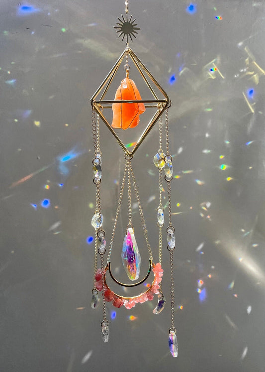 Aura gemstone suncatcher & Rainbow maker