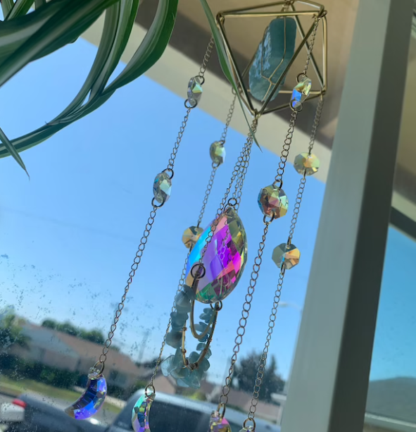 Aura gemstone suncatcher & Rainbow maker