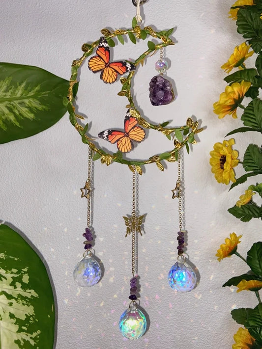 AMETHYST BUTTERFLY MOON SUNCATCHER