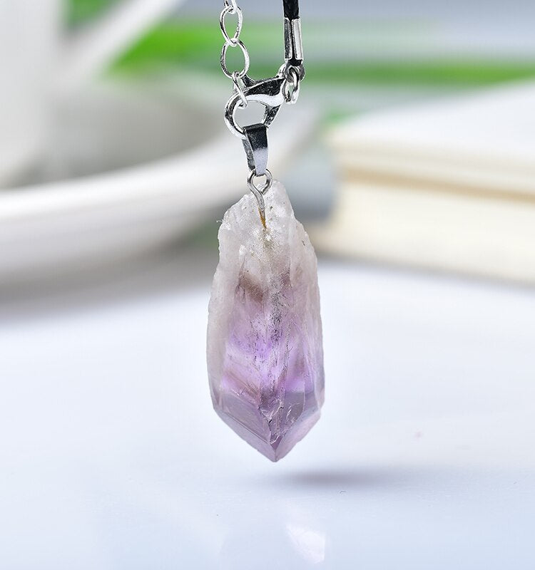 Natural Amethyst Citrine Pendant Fashion Necklace