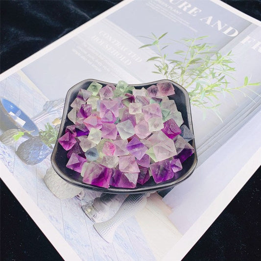 Natural Gemstone Crystal Color Fluorite Octahedron