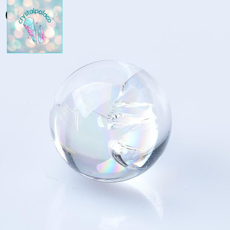 Natural Rainbow Clear Quartz Spheres