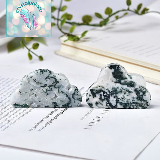 Natural Moss Agate Clouds