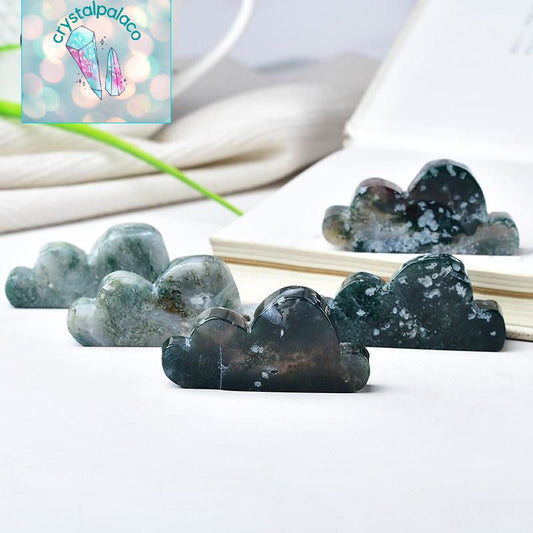Natural Moss Agate Clouds