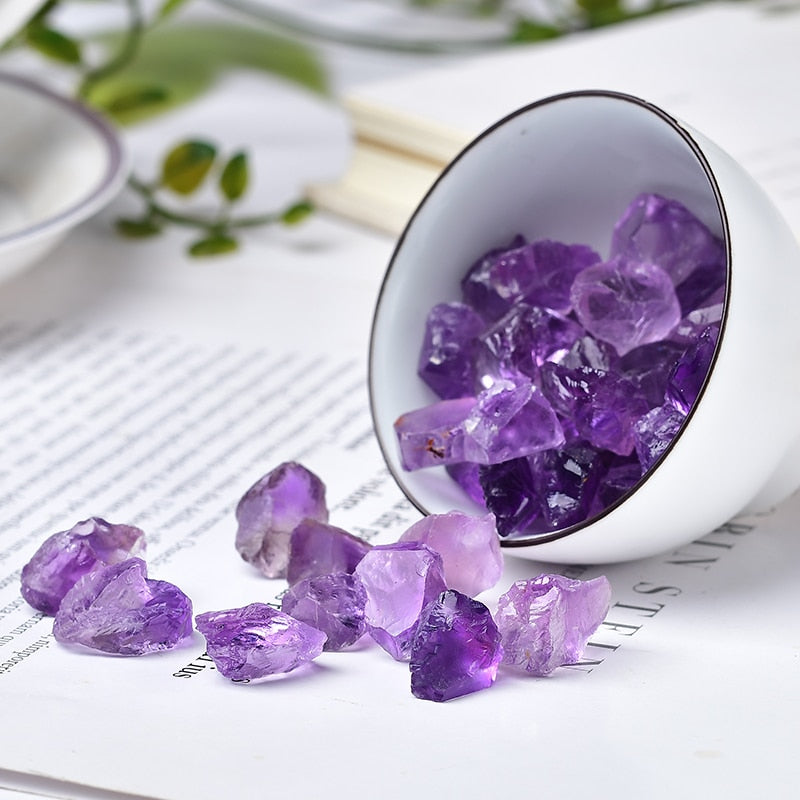 Natural Gem Crystals Amethyst Quartz Raw Pendant