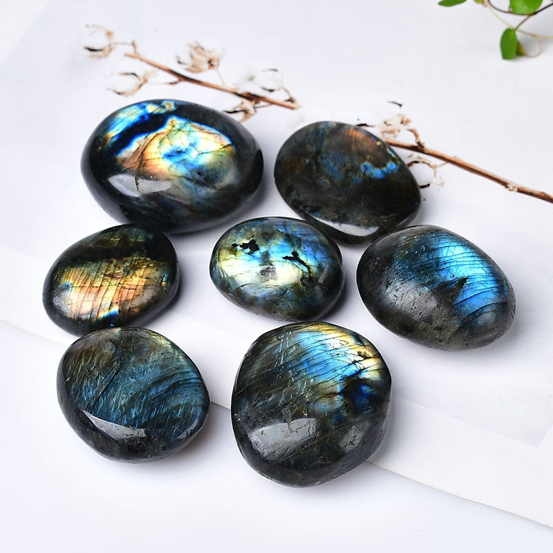 Natural Labradorite Palm Stone