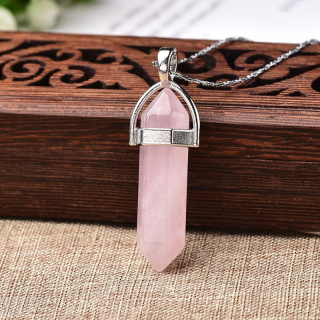 Natural Crystal Point Pendant