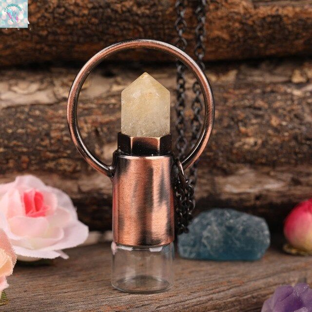 Perfume Bottle Pendant Necklace