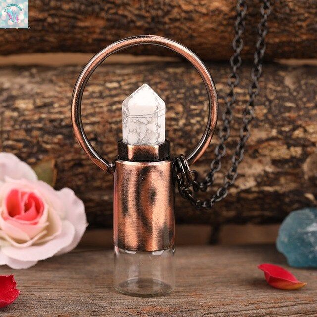 Perfume Bottle Pendant Necklace