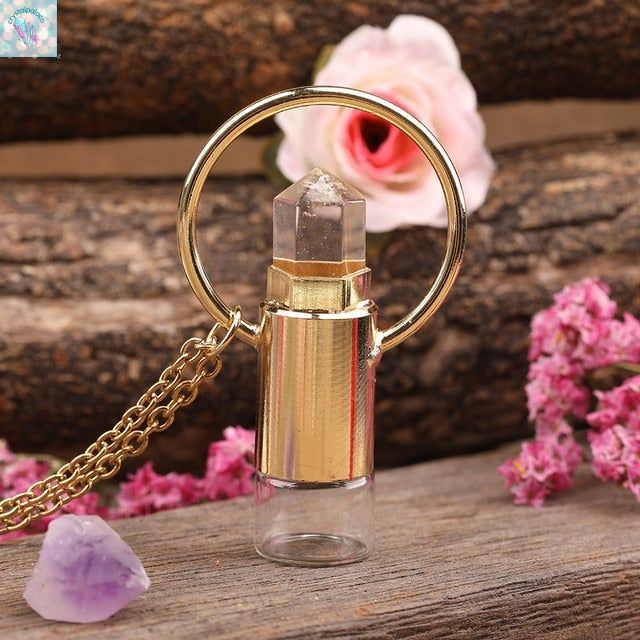 Perfume Bottle Pendant Necklace