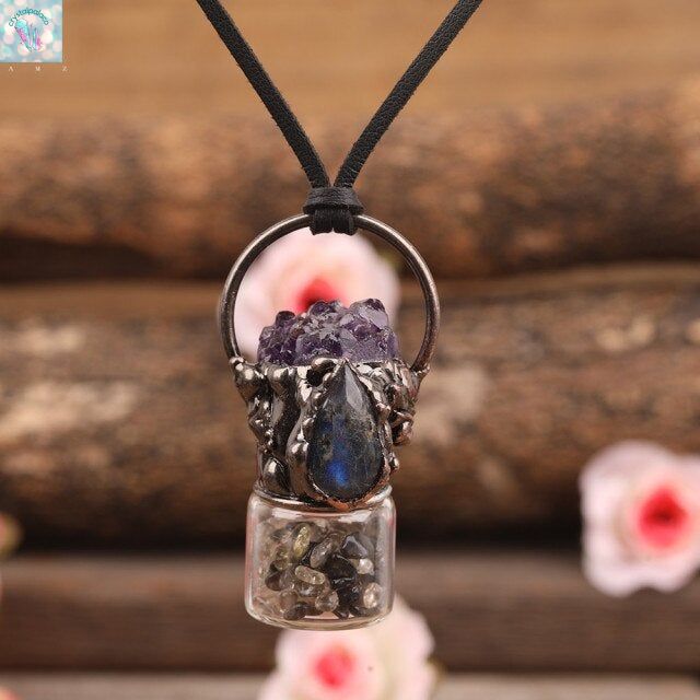 Perfume Bottle Pendant Necklace