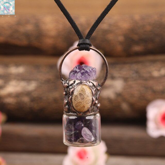 Perfume Bottle Pendant Necklace