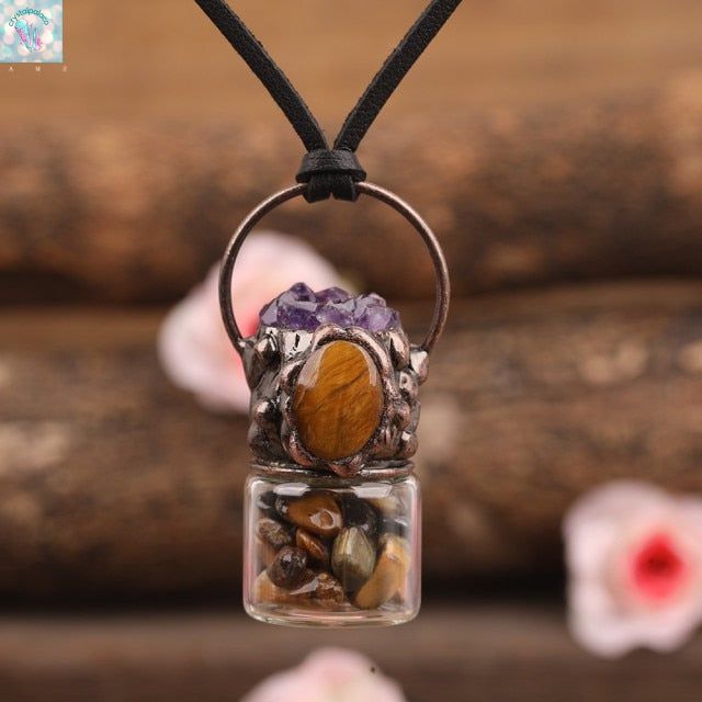 Perfume Bottle Pendant Necklace