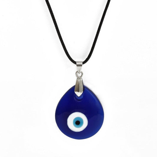 Sea Blue 25/30/35mm Evil Eye Pendants Necklace