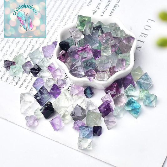 Natural Gemstone Crystal Color Fluorite Octahedron