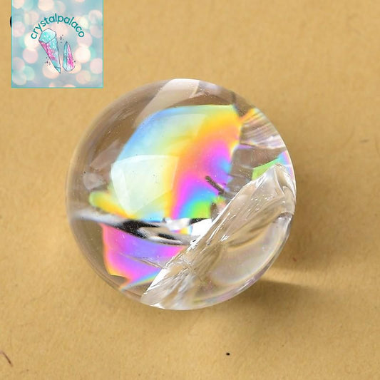Natural Rainbow Clear Quartz Spheres