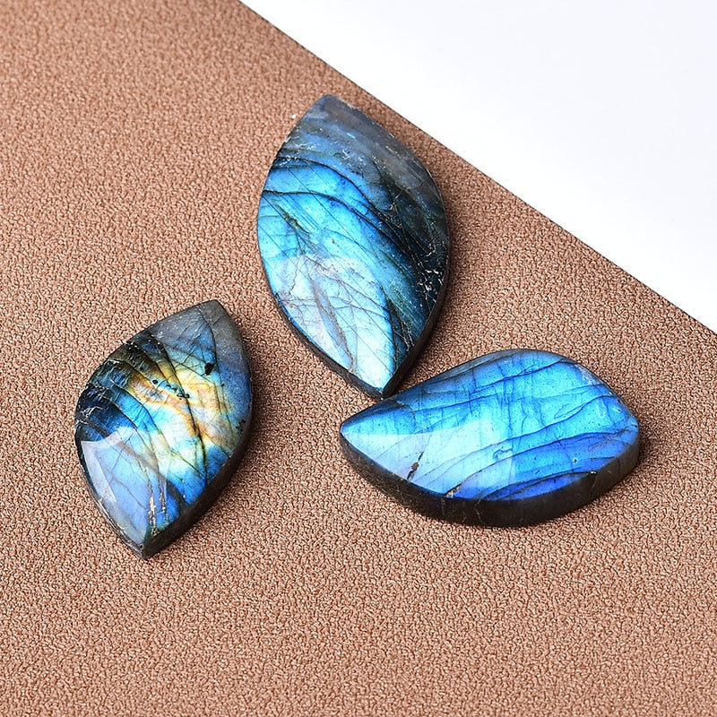 Natural Orange Purple Blue Labradorite Leaf