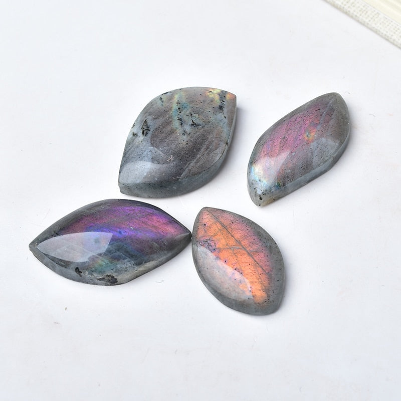 Natural Orange Purple Blue Labradorite Leaf